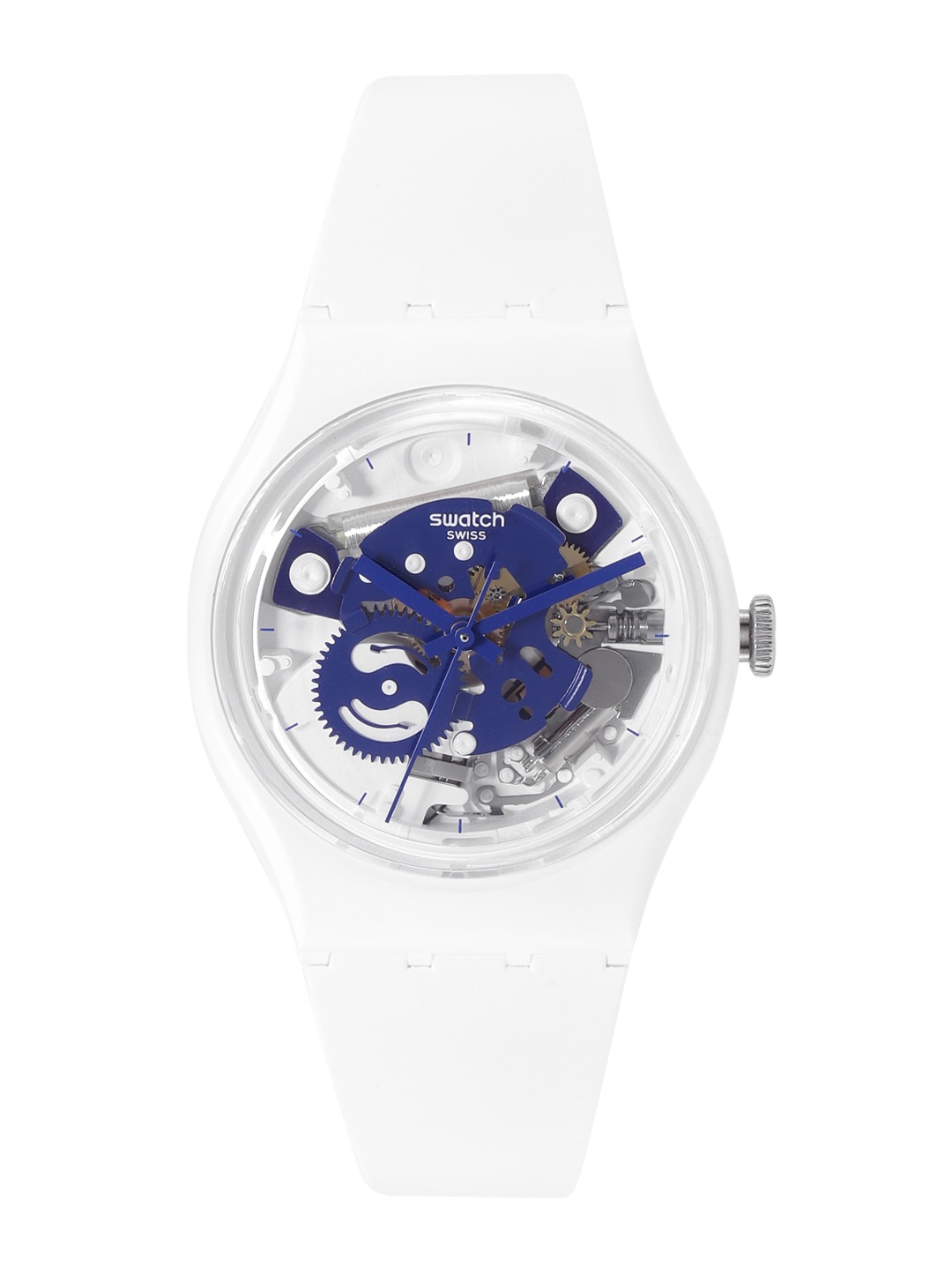 

Swatch Unisex White Patterned Dial & White Ceramic Straps Water Resistant Analogue Watch