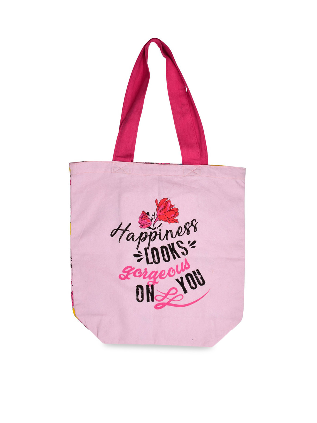 

Doodle Printed Oversized Gorgeous Grande Tote Bag with Cut Work, Pink