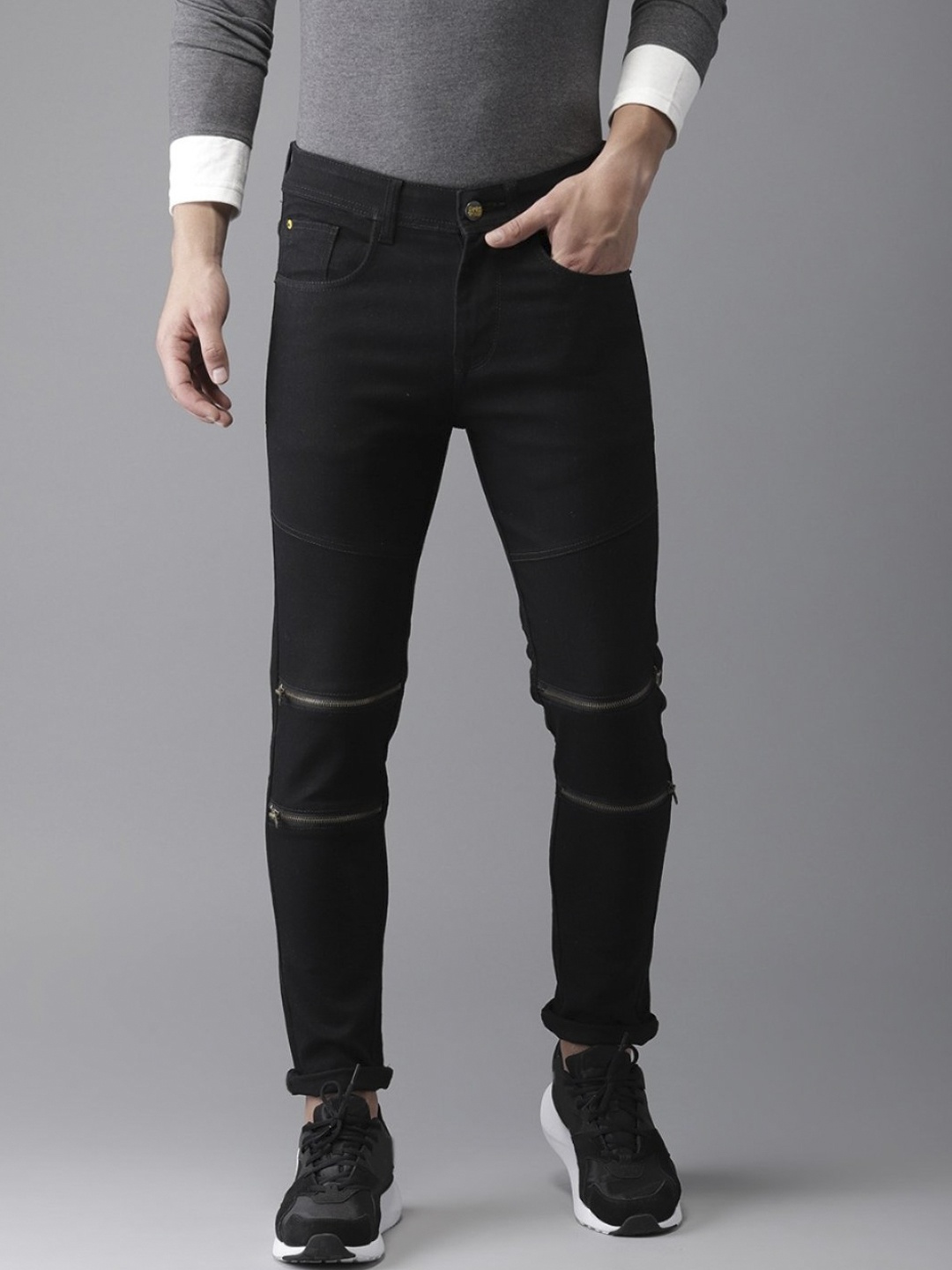 

Campus Sutra Men Black Slim Fit Stretchable Jeans