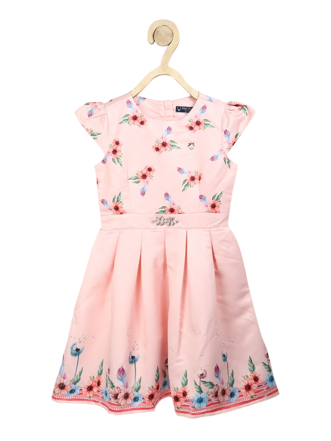 

Allen Solly Junior Peach-Coloured Floral Dress