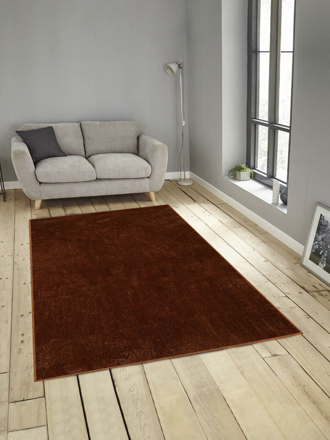 

Arrabi Brown Solid Shaggy Carpet