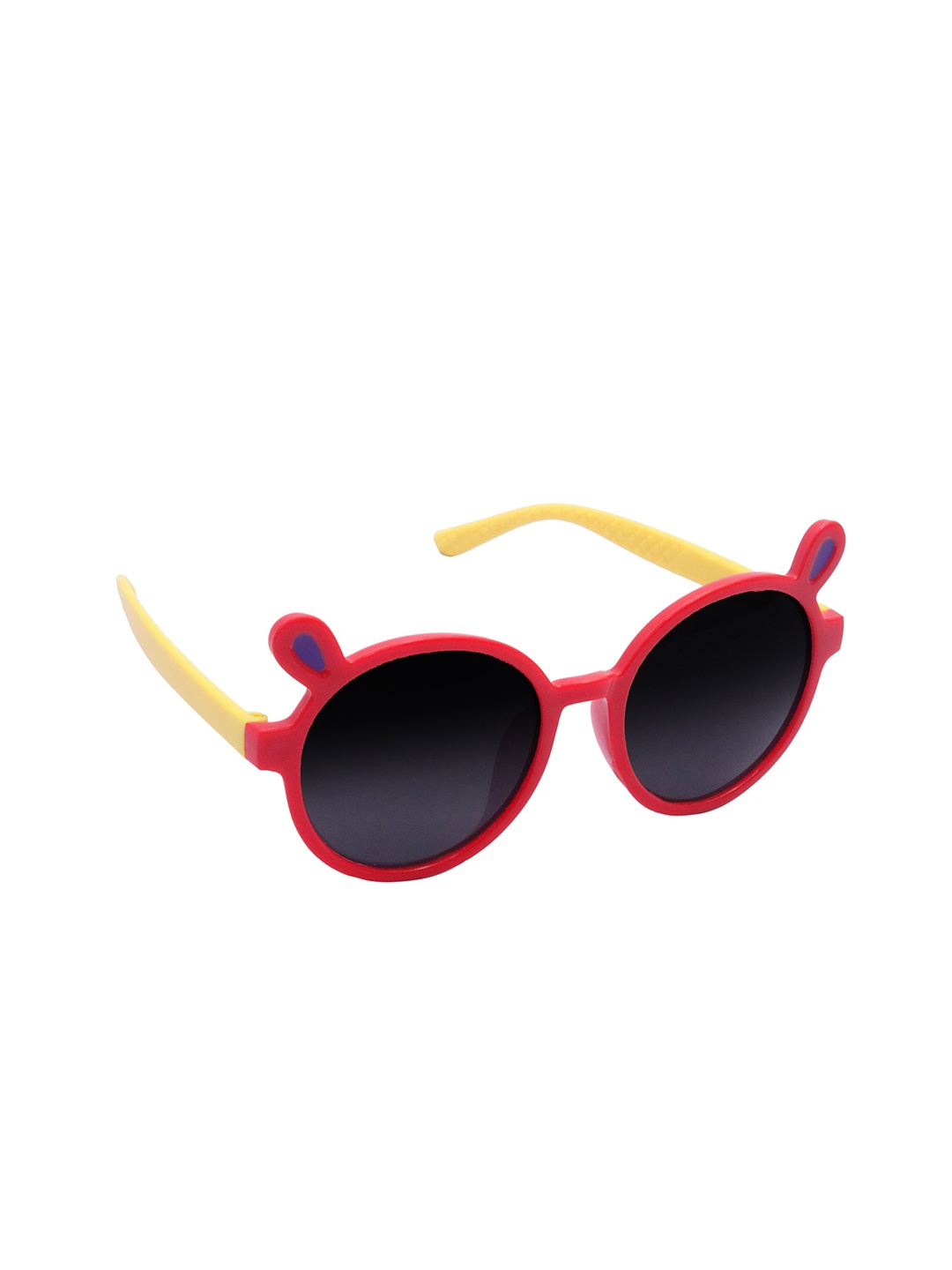 

Spiky Unisex Kids Red Round Full Rim Sunglasses 3314_RED_BLK