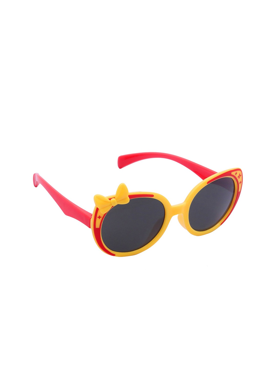 

Spiky Unisex Kids Black Lens & Yellow Oval Sunglasses with UV Protected Lens