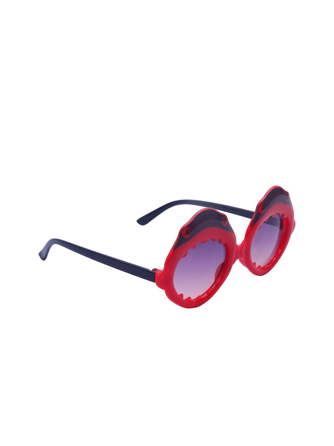 

Spiky Unisex Kids Purple Lens & Red Oval Sunglasses with UV Protected Lens
