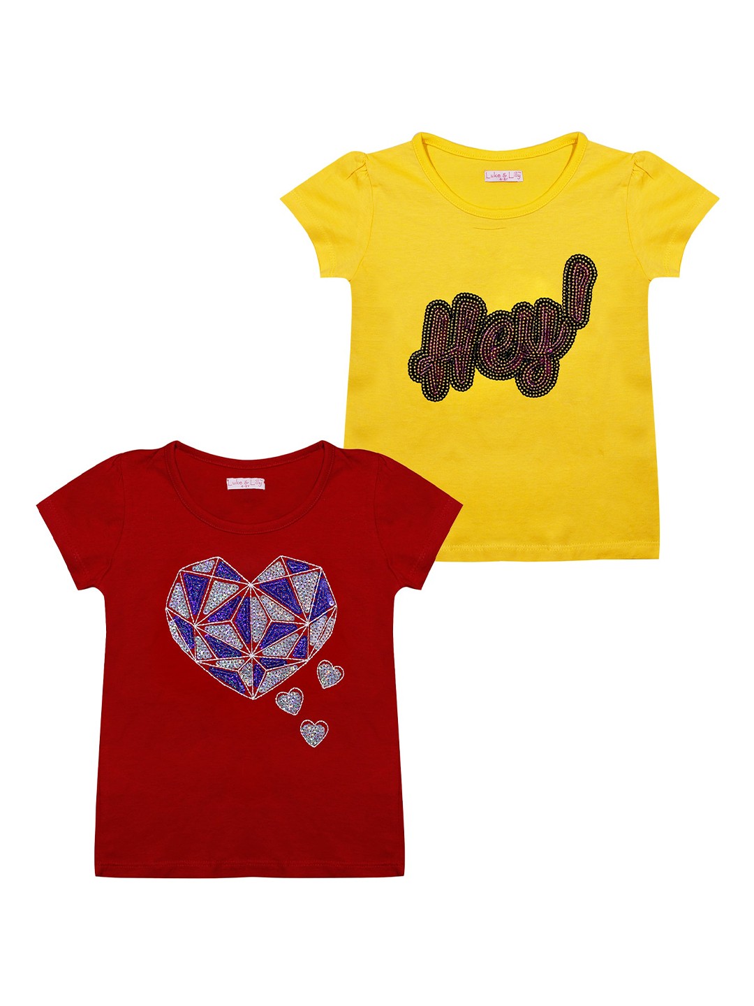 

Luke & Lilly Girls Pack Of 2 T-shirts, Red