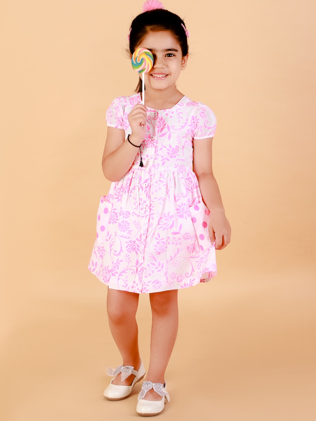 

LIL DRAMA Girls Pink Floral Dress