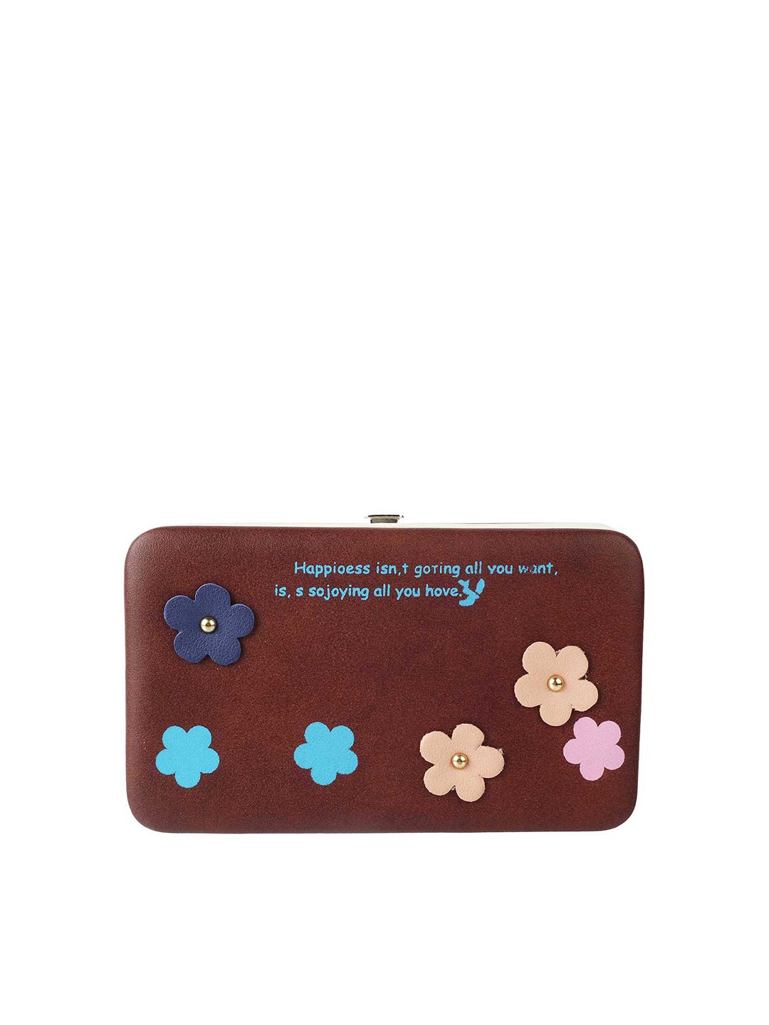 

WALKWAY by Metro Brown & Blue Printed Purse Clutch
