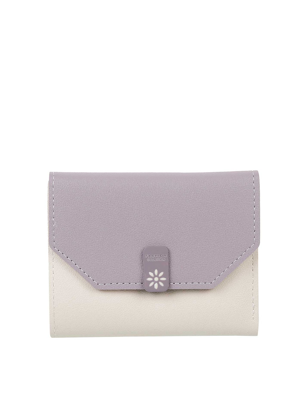 

WALKWAY by Metro Women Colourblocked Three-Fold Wallet, Purple