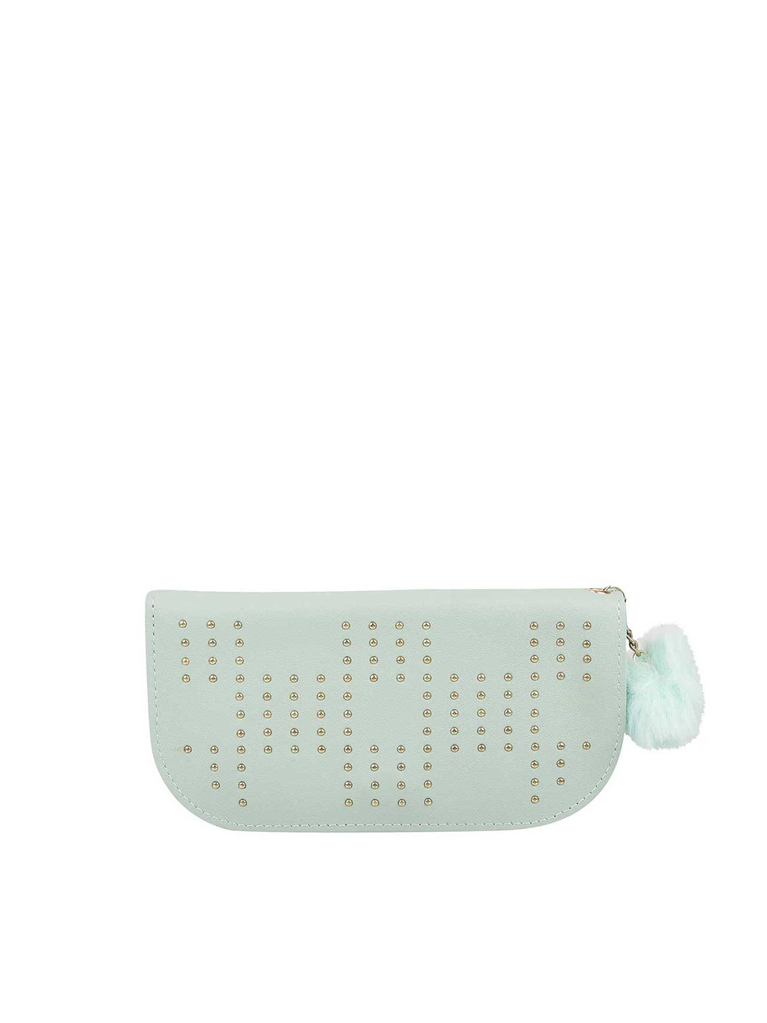 

WALKWAY by Metro Women Blue & Gold-Toned Embellished Purse Clutch