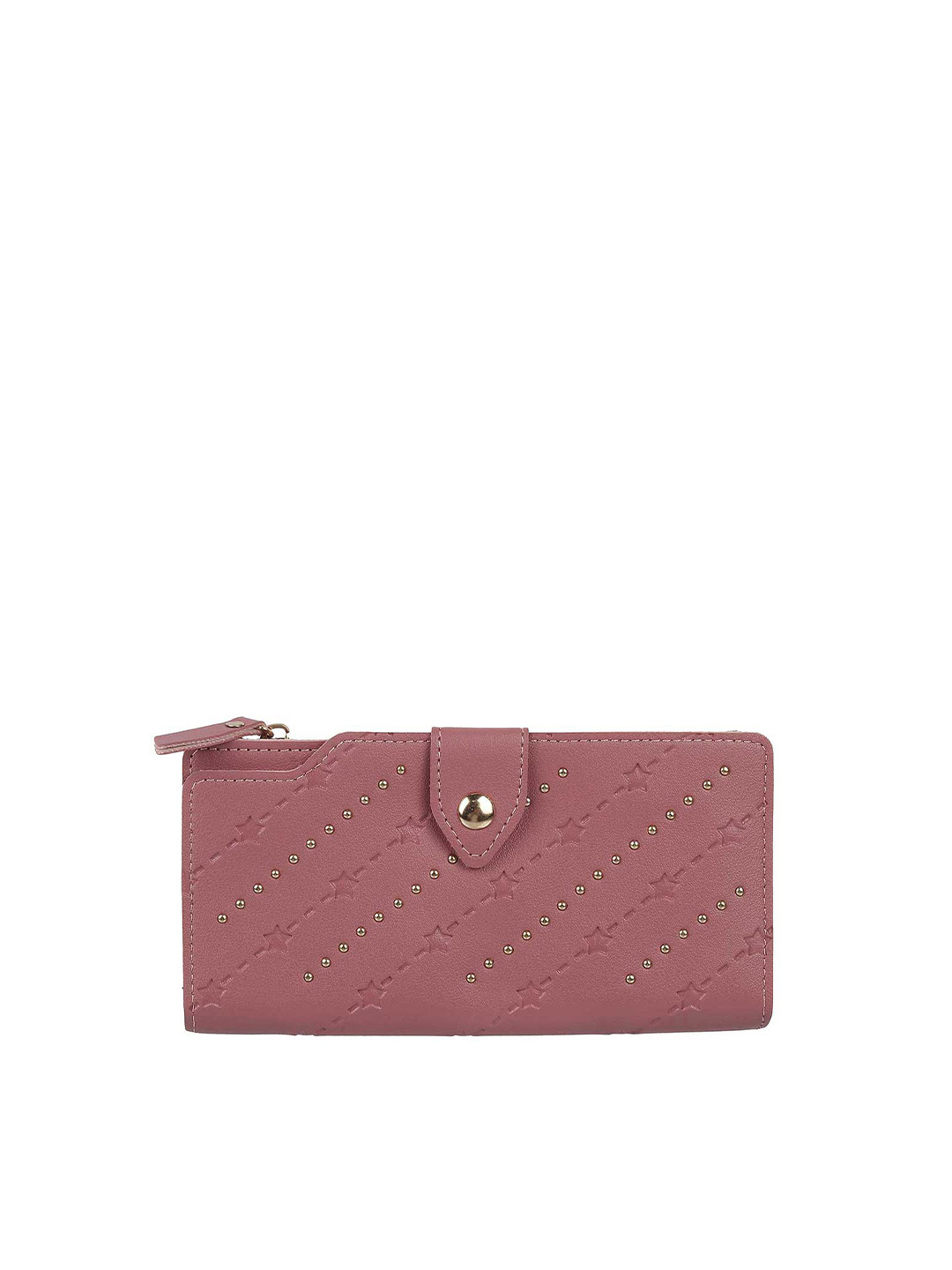 

WALKWAY by Metro Women Pink Textured Foldover Clutch