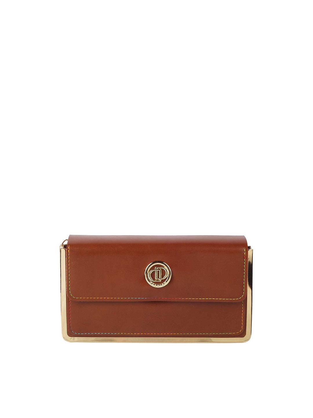 

WALKWAY by Metro Tan Textured Envelope Clutch