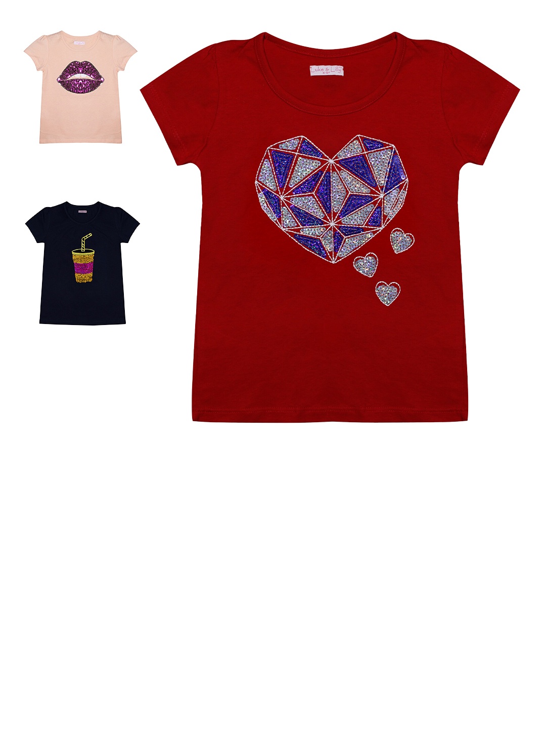 

Luke & Lilly Girls Pack Of 3 T-shirts, Black