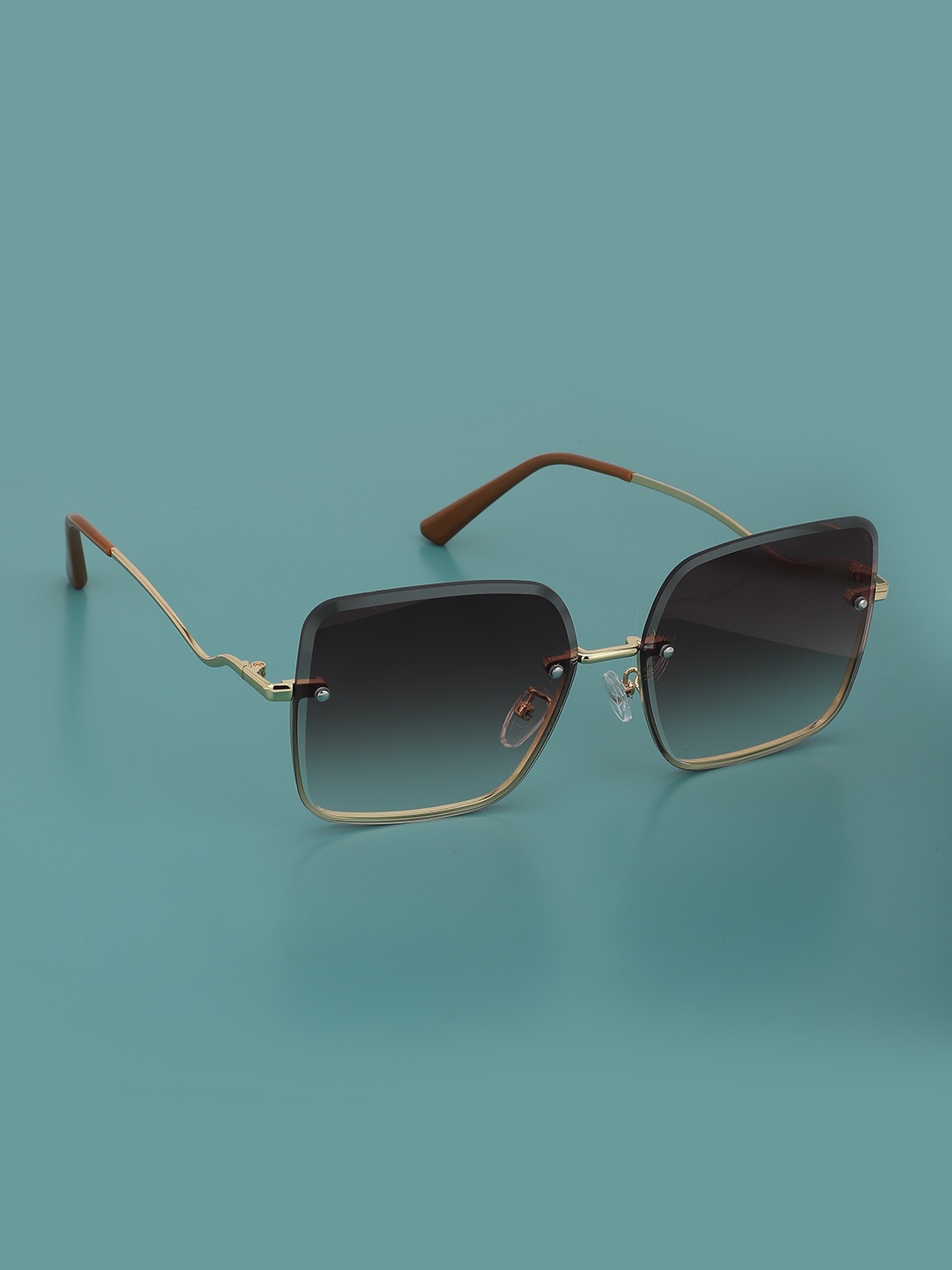 Carlton London Women UV Protected Lens Oversized Sunglasses, Brown