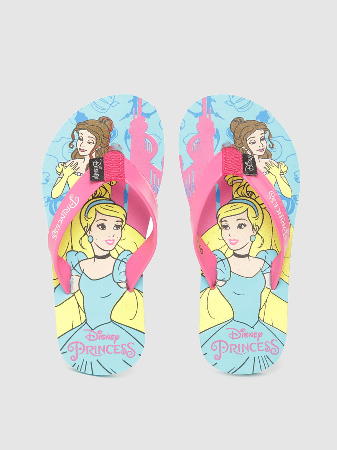 

toothless Girls Pink & Blue Disney Princess Print Thong Flip-Flops