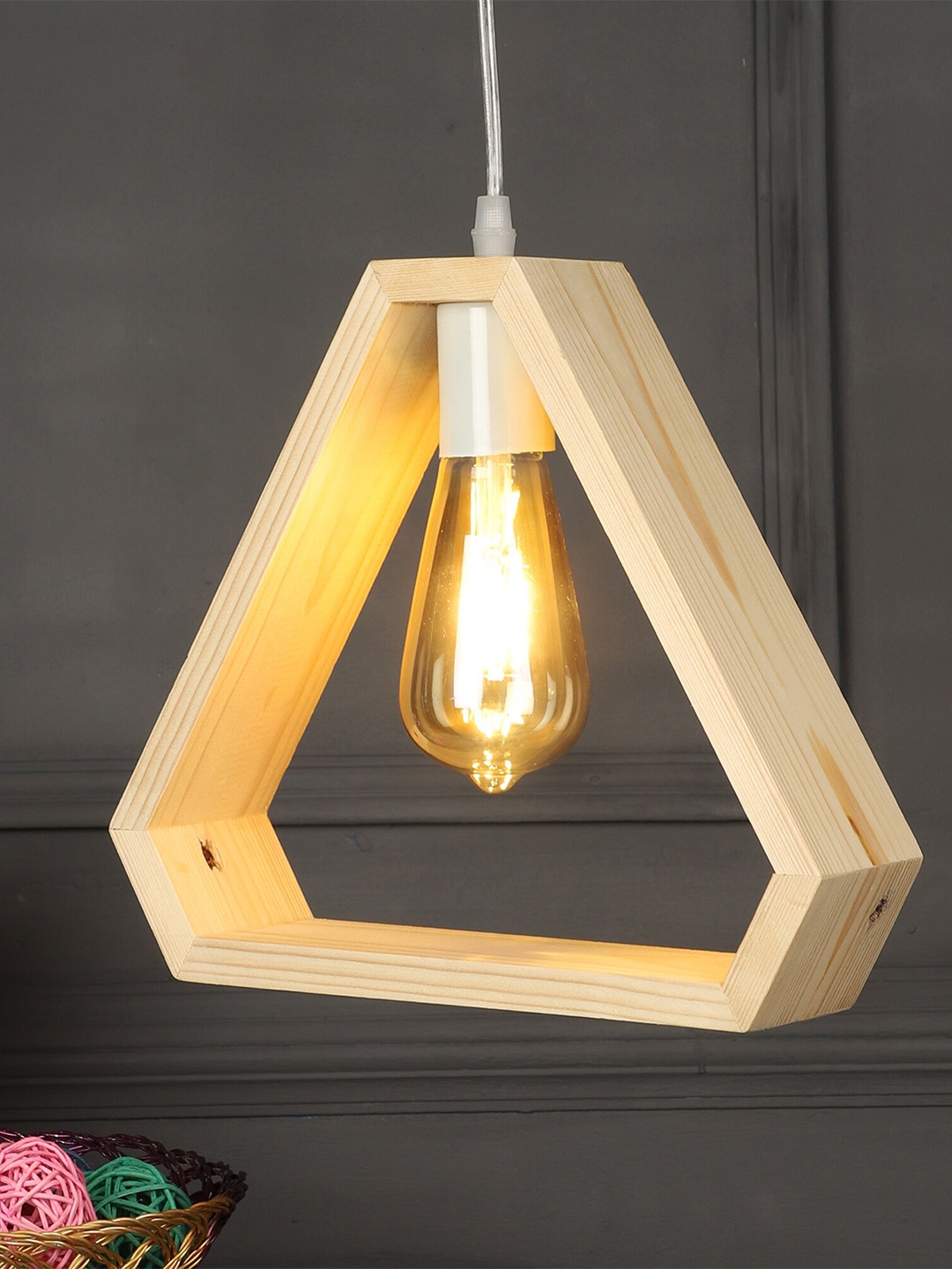 

MFD HOME FURNISHING Brown & Gold-Toned Quirky Pendent Light