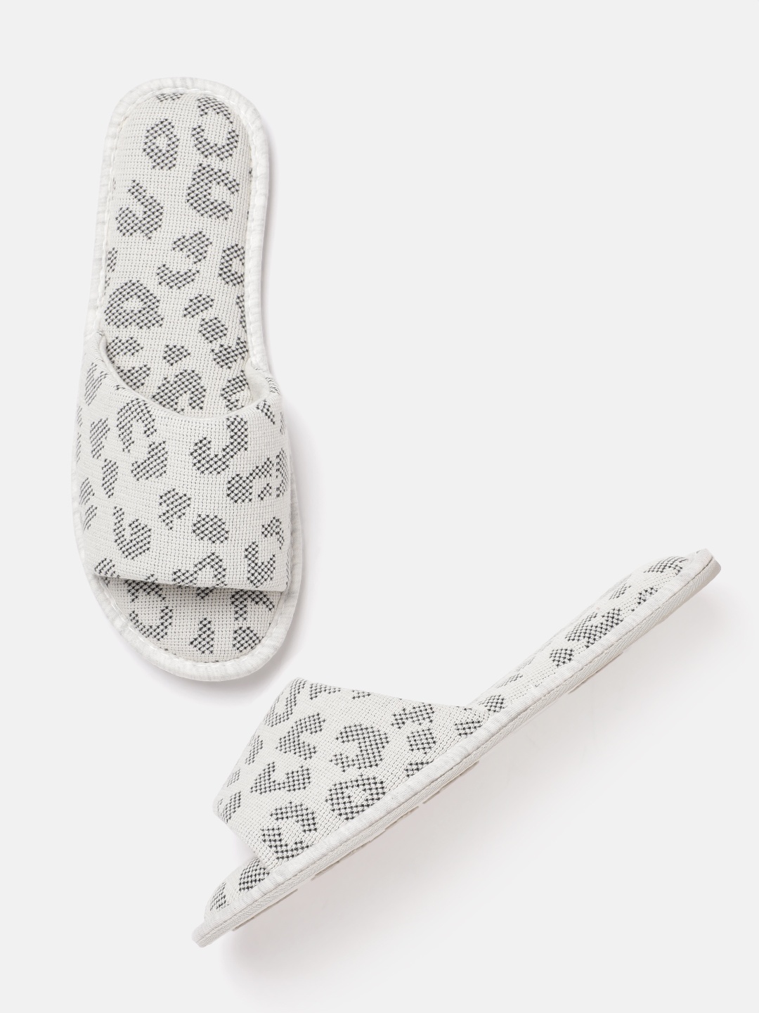 

Marks & Spencer Women Grey & Black Woven Design Sliders