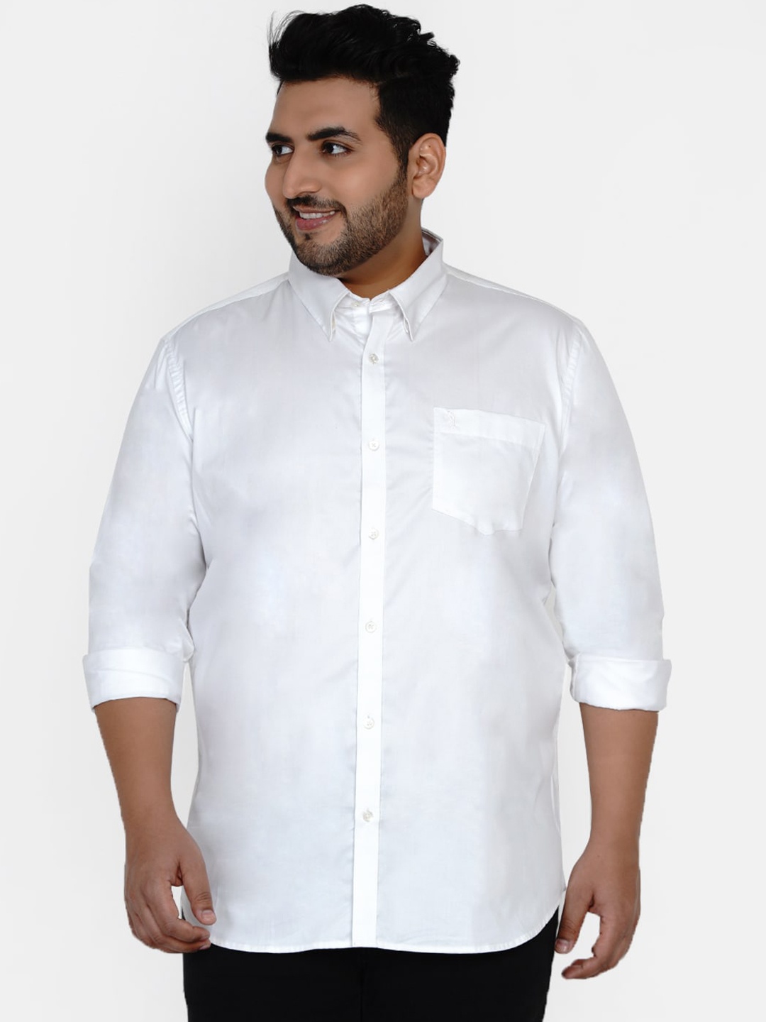 

Santonio Men White Opaque Casual Shirt