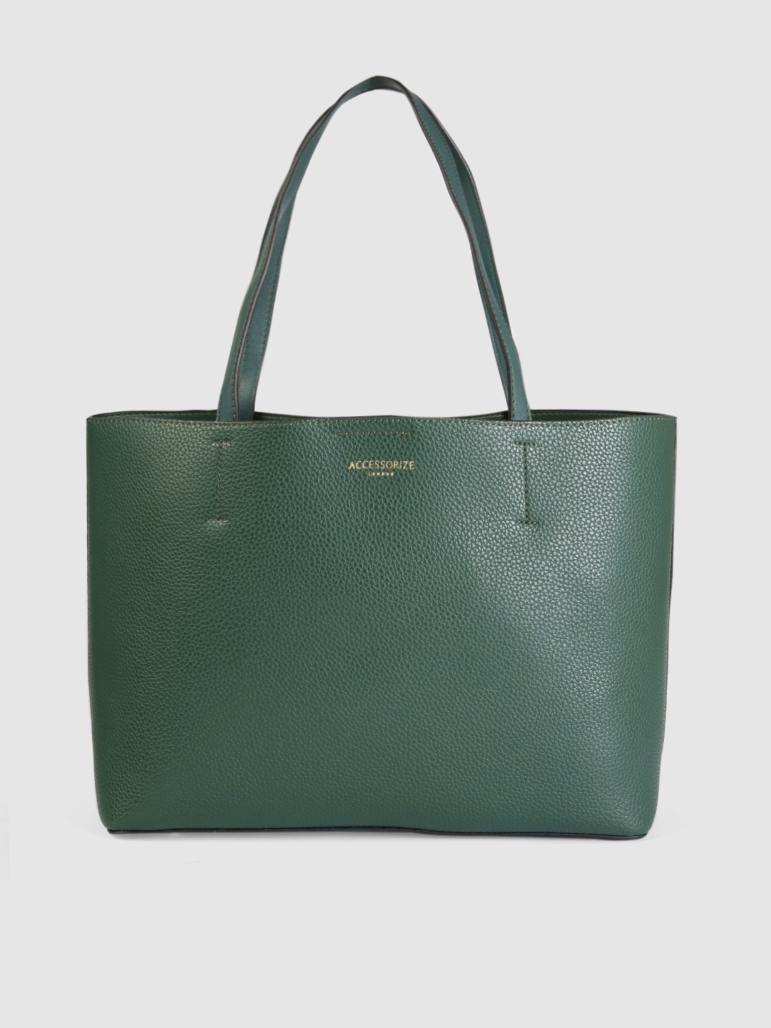 

Accessorize London Women Faux Leather Leo Tote Bag, Green