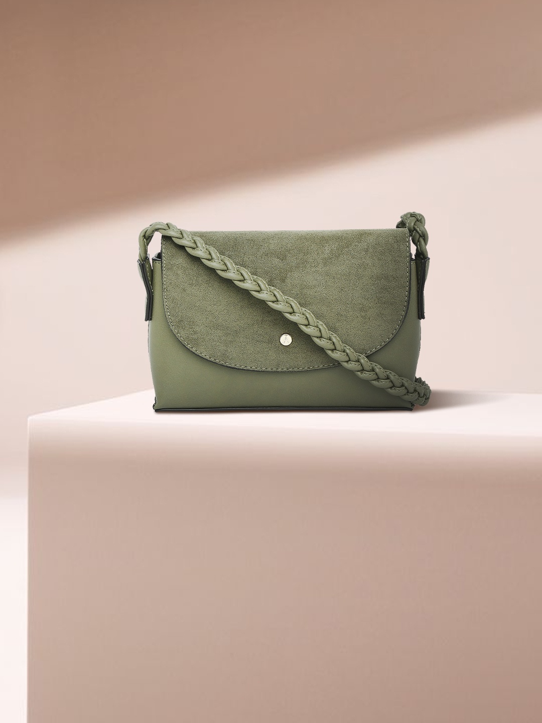 

Accessorize Khaki Shopper Pia Plaited Sling Bag
