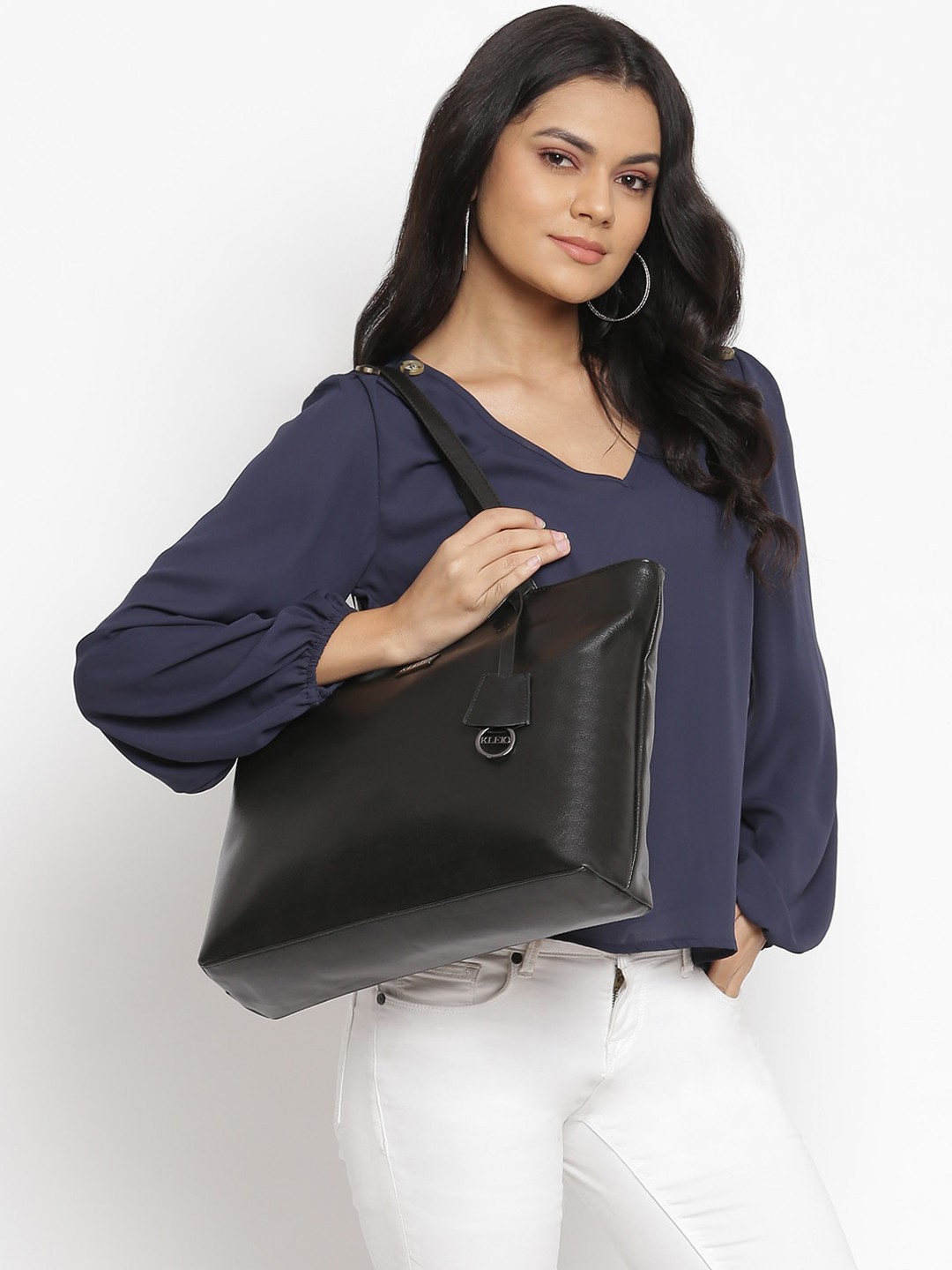 

KLEIO Vegan Tote Bag with Laptop compartment, Black