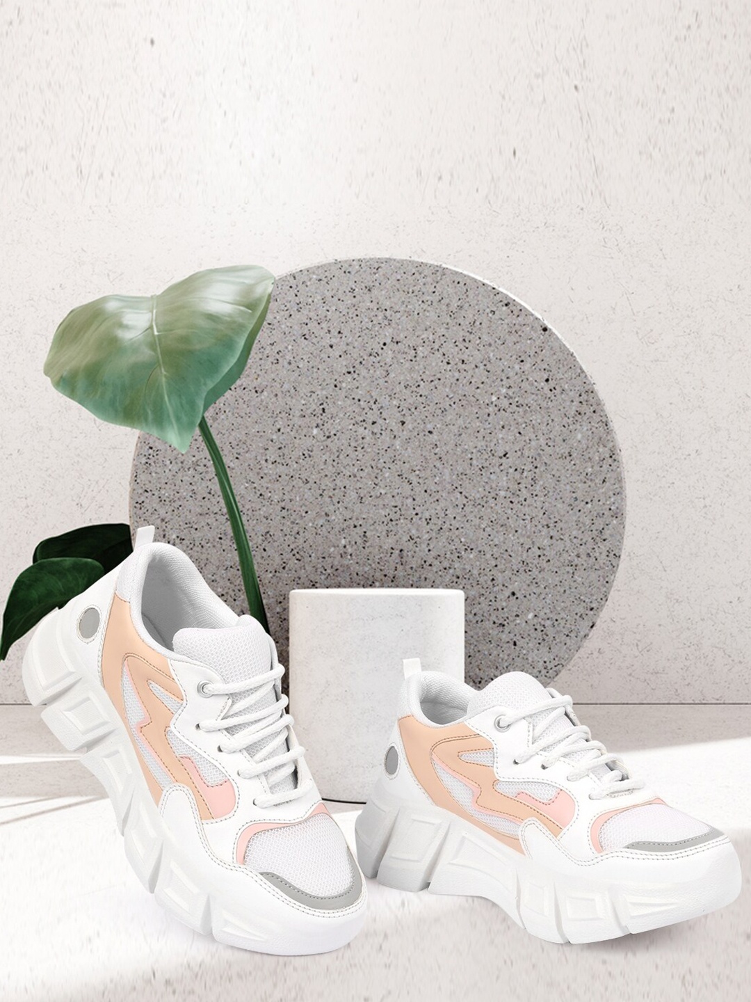 

ZAPATOZ Women White Walking Air Max Non-Marking Shoes