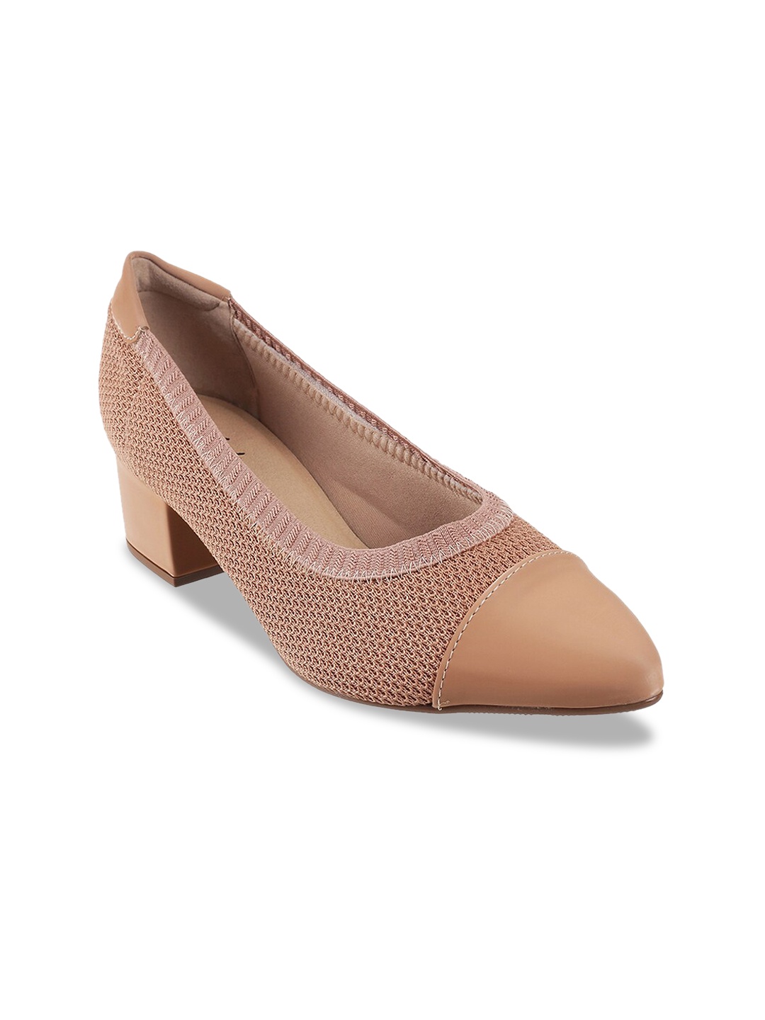 

DAVINCHI Beige Block Pumps