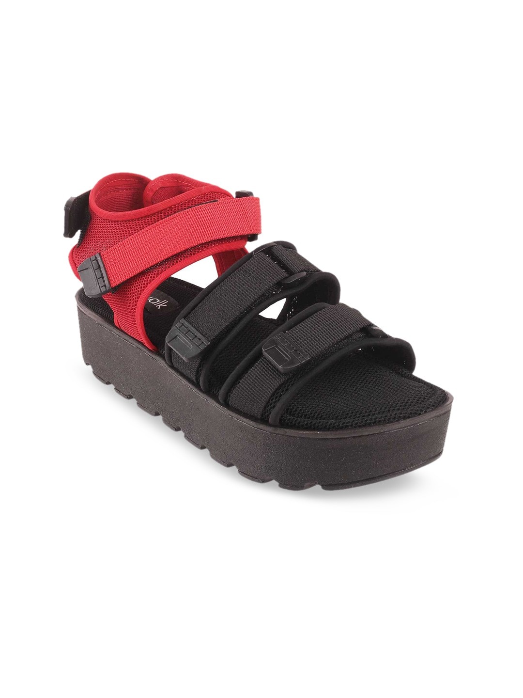 

Catwalk Women Red & Black Colourblocked Flatforms