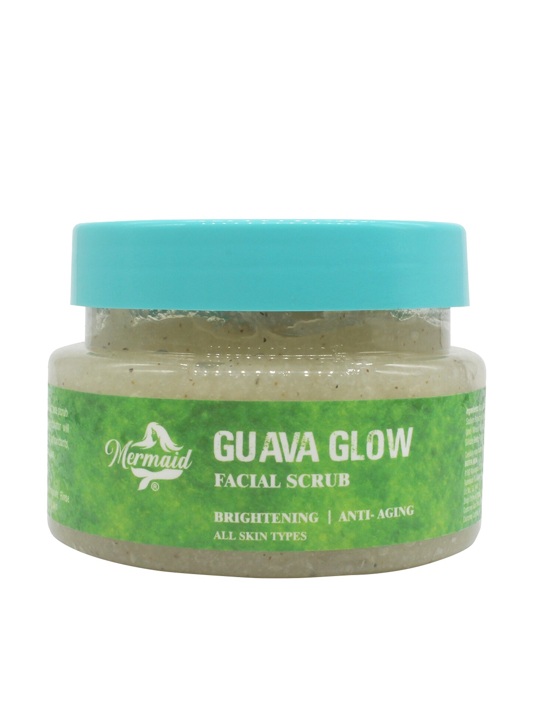 

Mermaid Unisex Guava Glow Face Scrub Vit B3, Fruit Extracts & Cellulose Beads, 200G, White