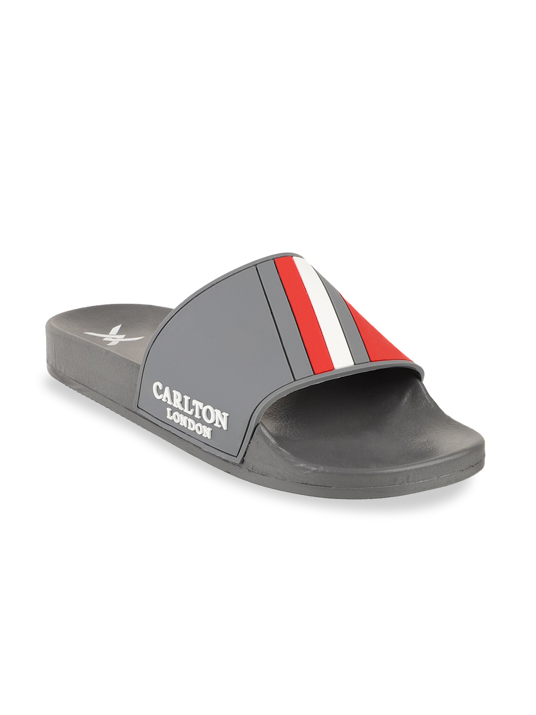 

Carlton London sports Men Grey & Red Sliders