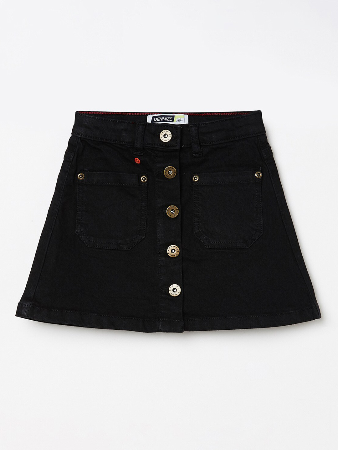 

Denimize by Fame Forever Girls Black Solid A-Line Mini Skirt