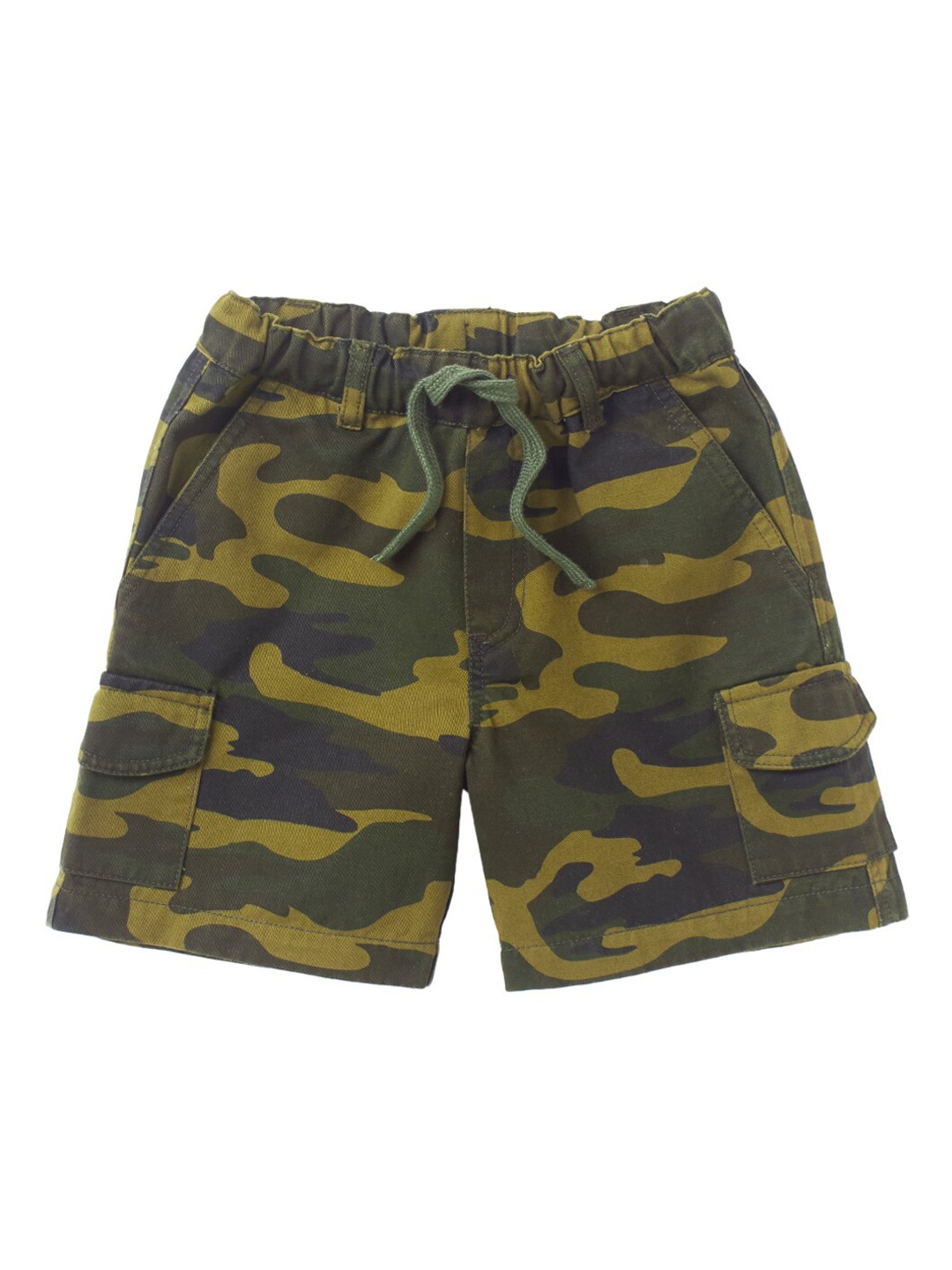 

Cub McPaws Boys Green Camouflage Printed Regular Shorts