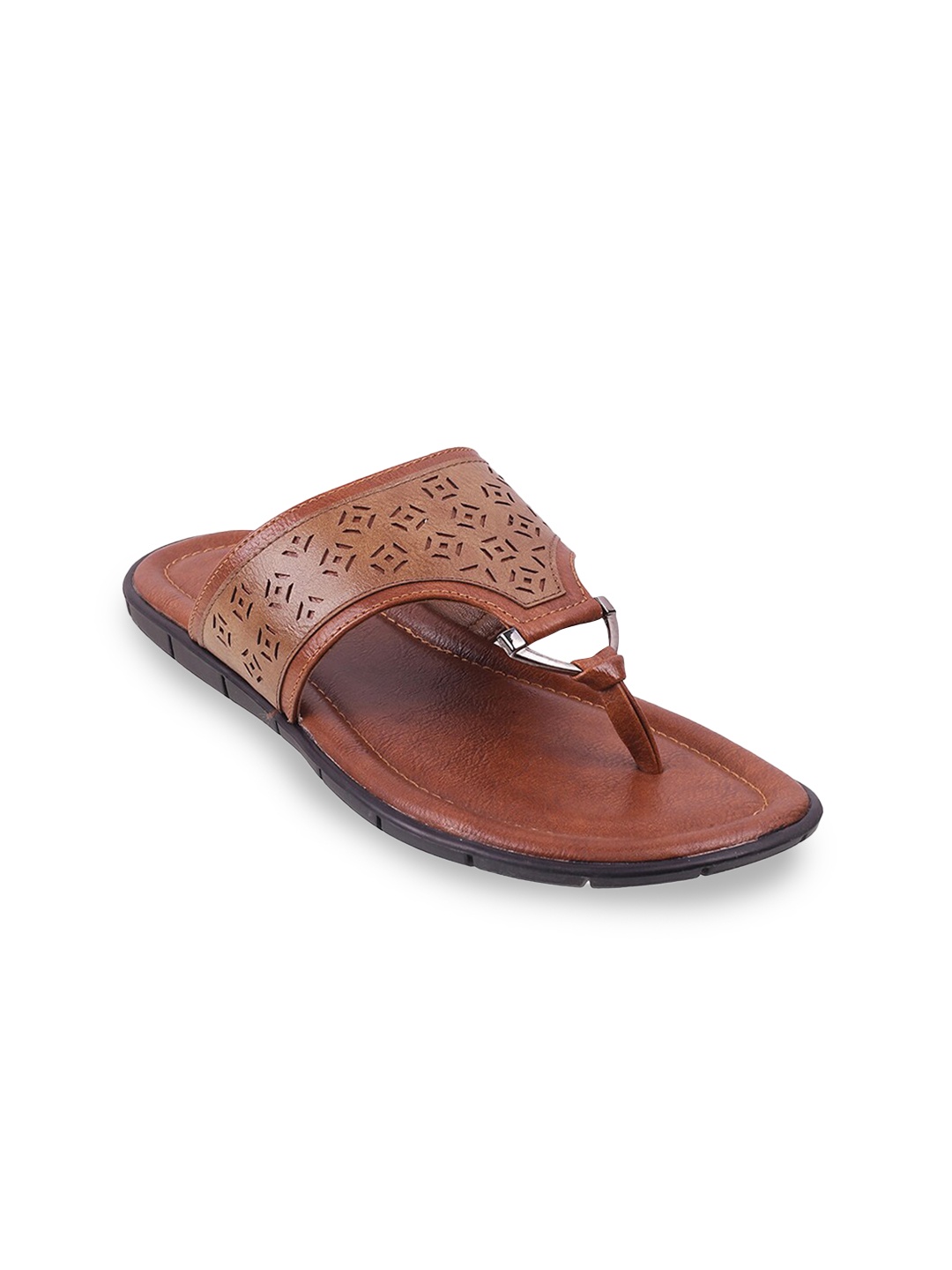 

Metro Men Tan Leather Comfort Sandals
