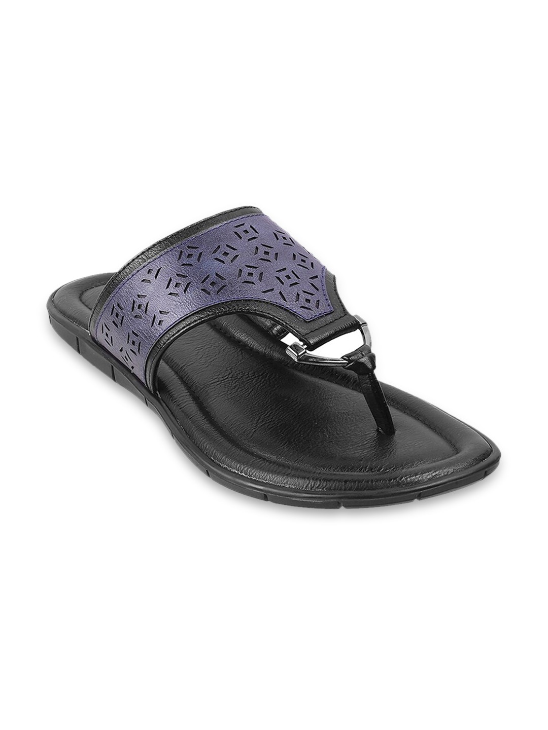 

Metro Men Blue Leather Comfort Sandals