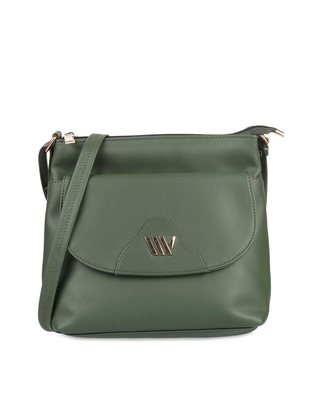 

WALKWAY by Metro Green Solid Structured Sling Bag