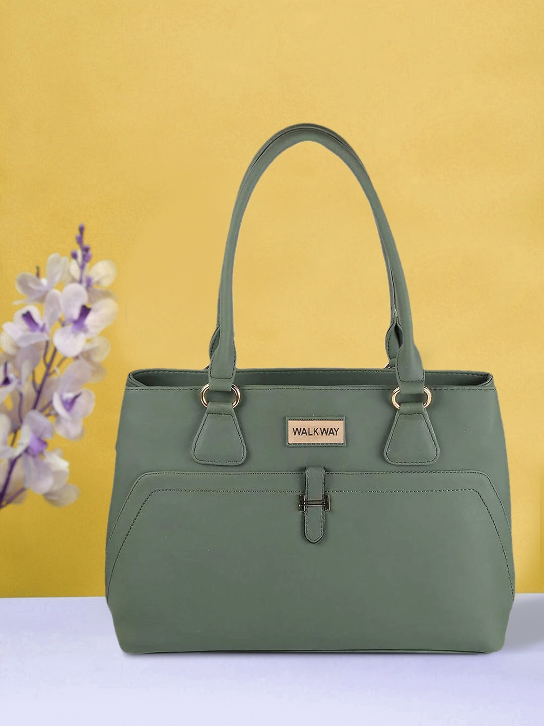 

WALKWAY by Metro Green Solid Shoulder Bag