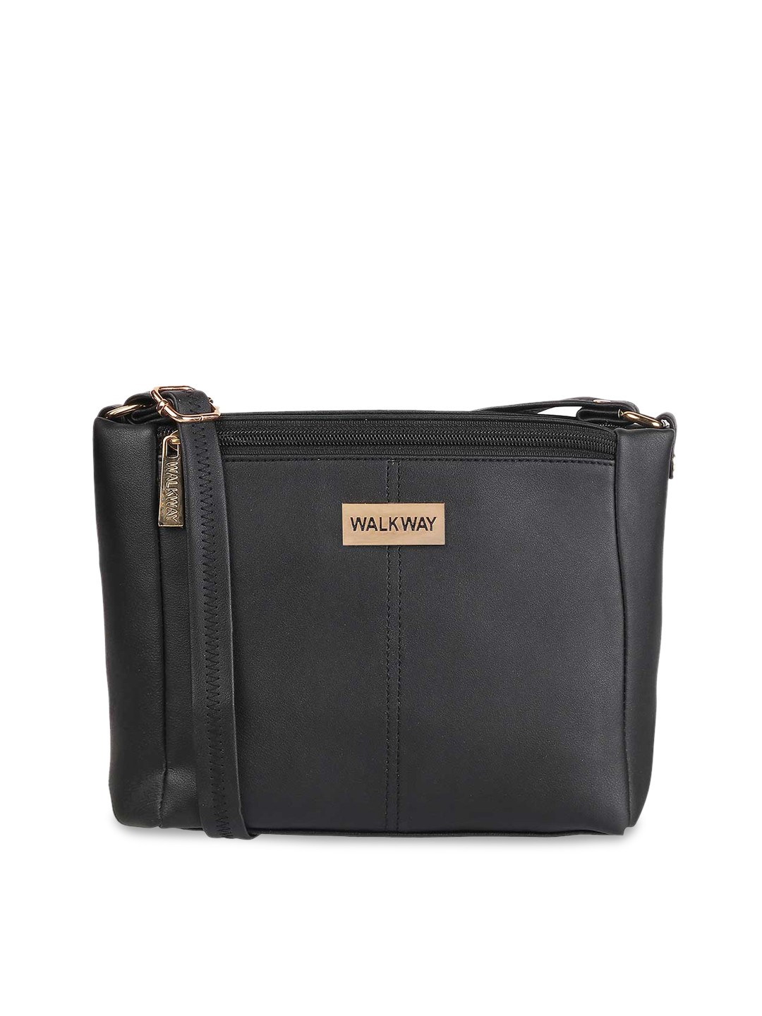 

WALKWAY by Metro Black Structured Sling Bag