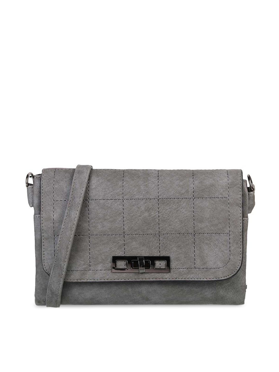 

WALKWAY by Metro Grey Structured Sling Bag with Quilted