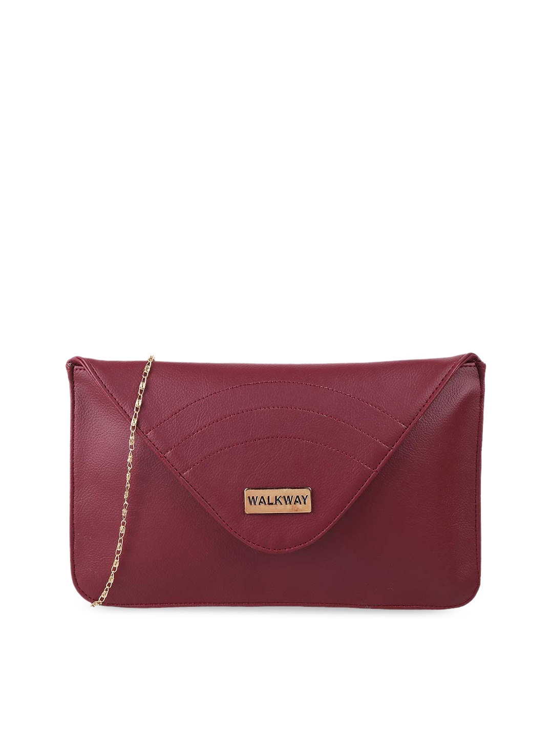 

WALKWAY by Metro Maroon Solid Structured Sling Bag