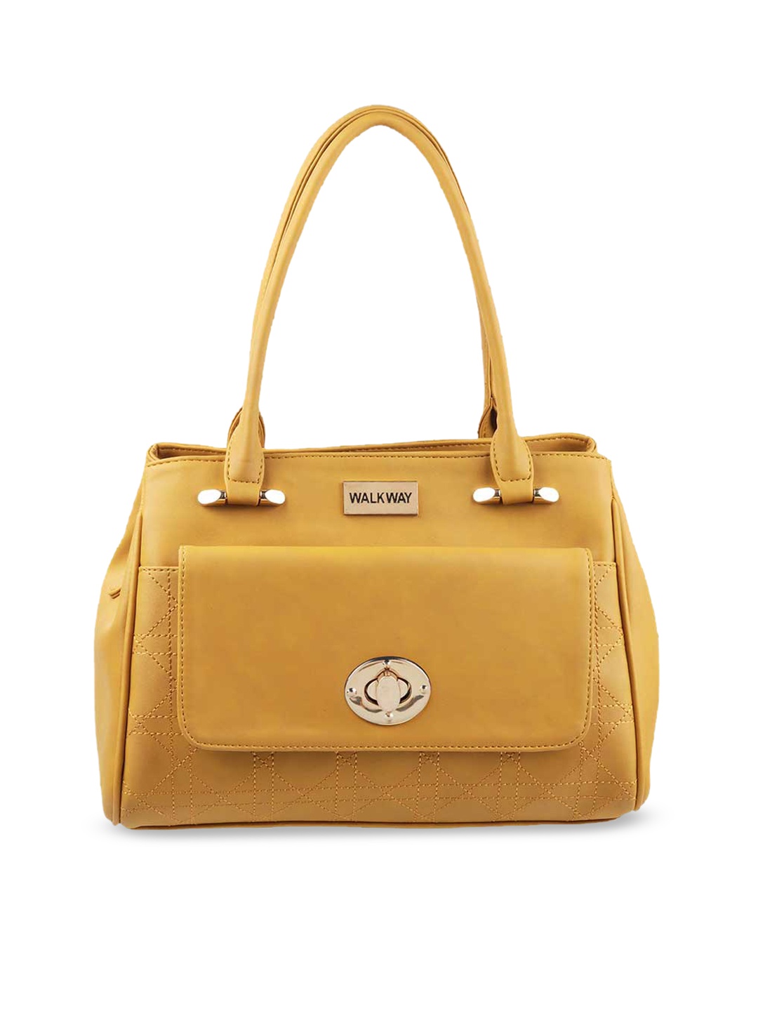 

WALKWAY by Metro Yellow Solid Structured Shoulder Bag
