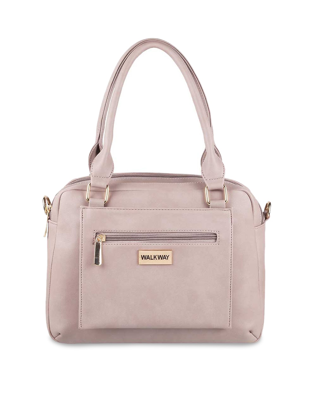 

WALKWAY by Metro Peach-Coloured Structured Shoulder Bag