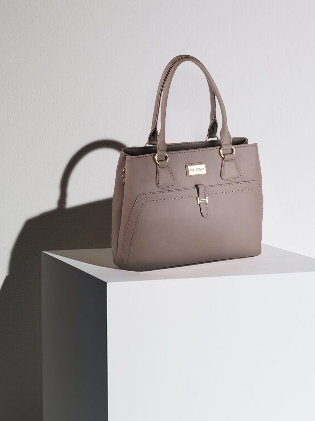 

WALKWAY by Metro Grey Structured Shoulder Bag