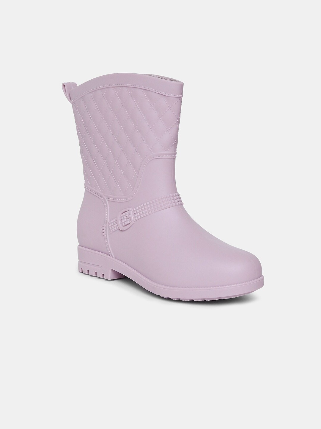 

20Dresses Women Purple Textured High-Top Flat Boots