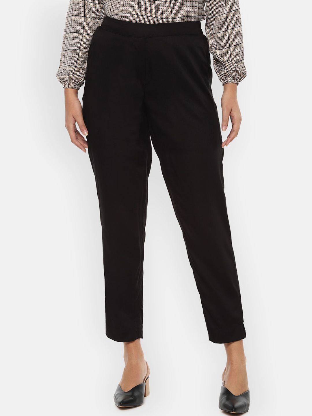 

Van Heusen Woman Women Black Slim Fit Trousers