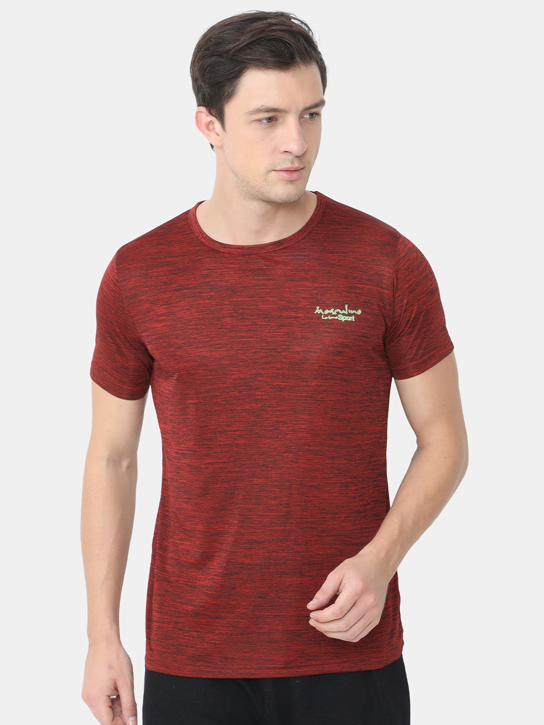 

Masculino Latino Men Red Rapid Dry Training or Gym Sports Active T-shirt