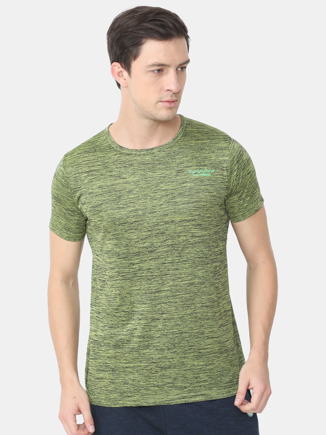 

Masculino Latino Men Olive Green Rapid Dry Training or Gym Sports Active T-shirt