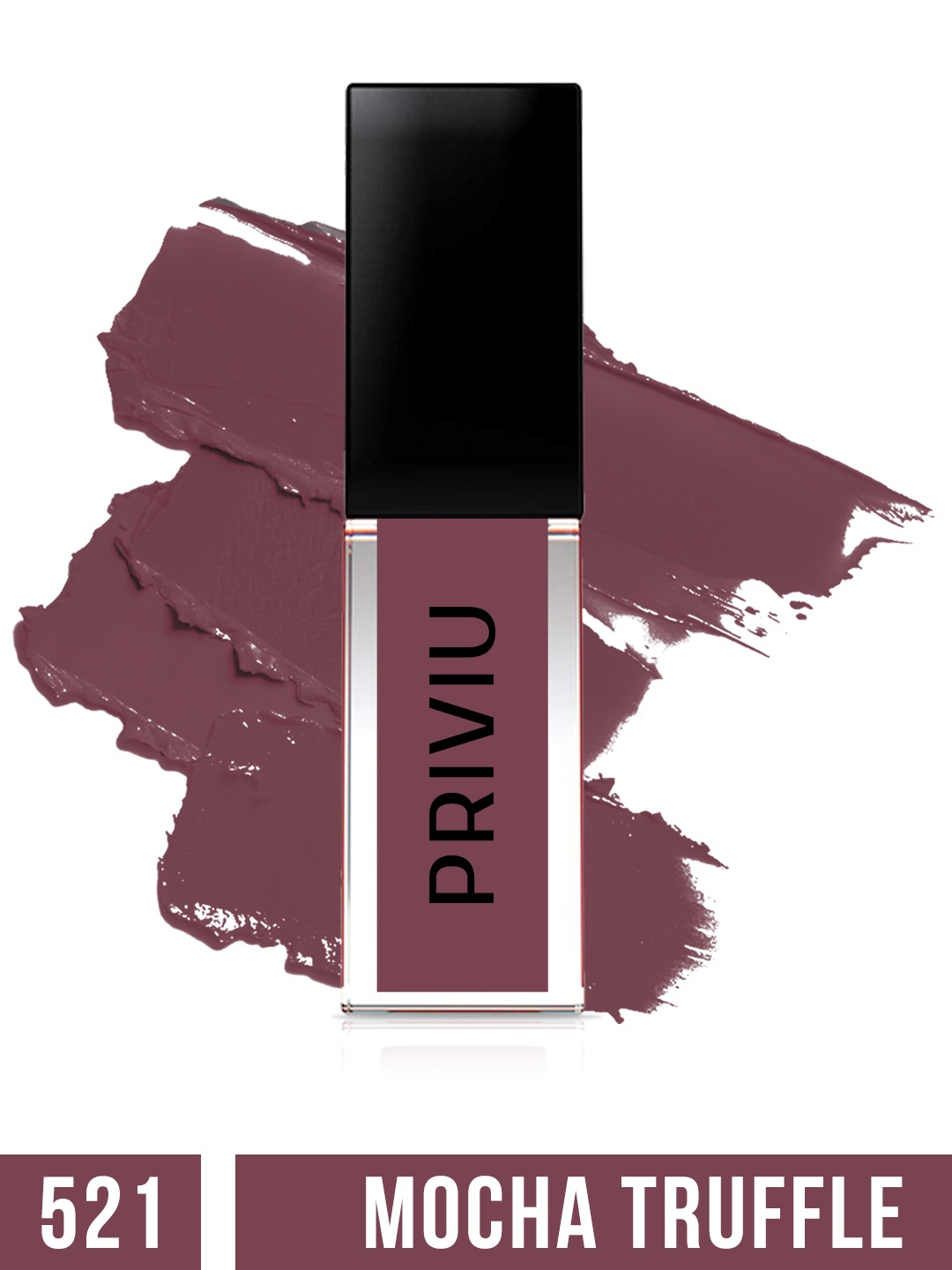 

PRIVIU All Day Matte Liquid Lipstick 4.5 ml - Mocha Truffle 521, Brown
