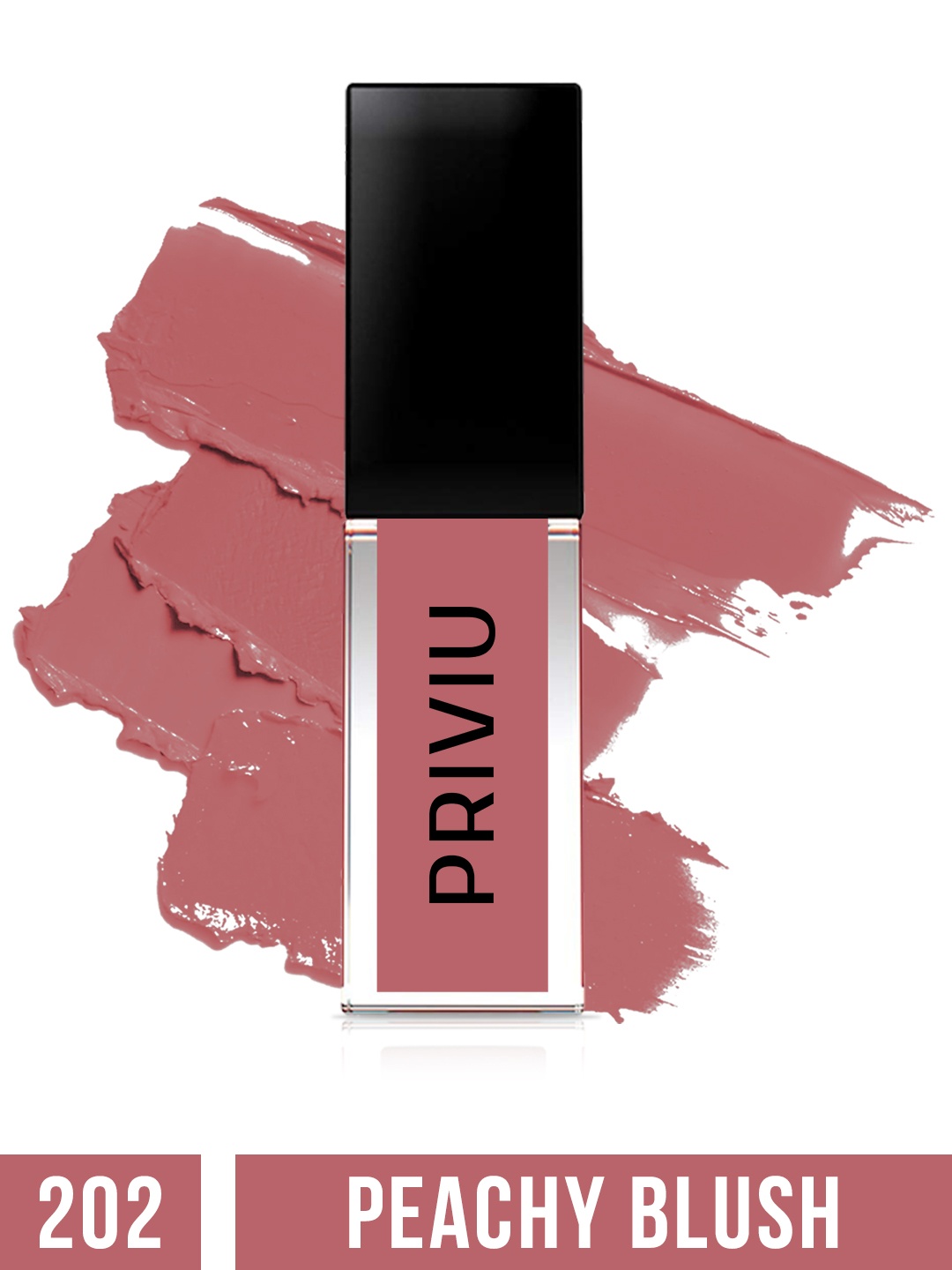 

PRIVIU All Day Matte Liquid Lipstick 4.5 ml - Peachy Blush 202, Nude