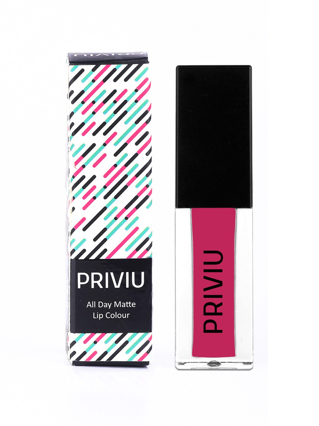

PRIVIU All Day Matte Liquid Lipstick 4.5 ml - Bold Ruby 211, Pink