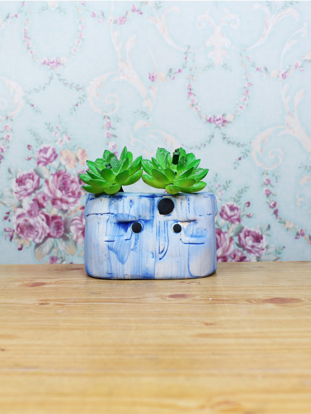 

Wonderland Blue Ceramic Jeans Planter