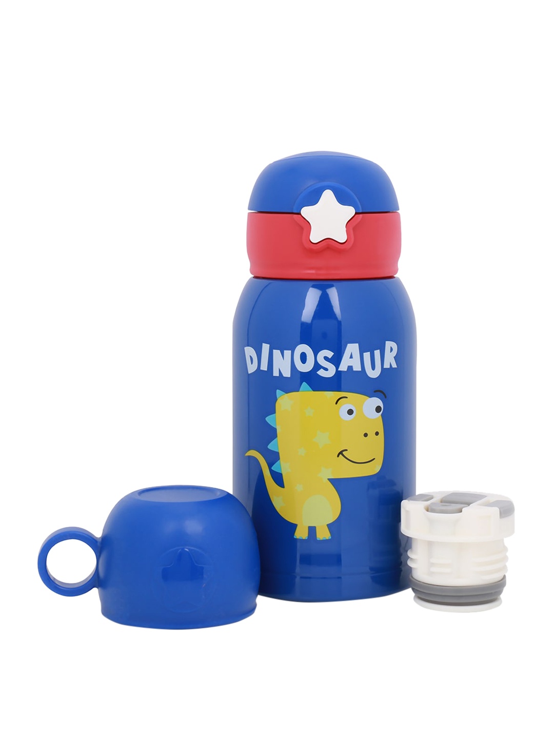 

POKORY Kids Blue & Yellow Printed Insulated Stainless Steel Water Bottle 300 ML